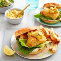 Air Fryer Kids Fish Finger Burger