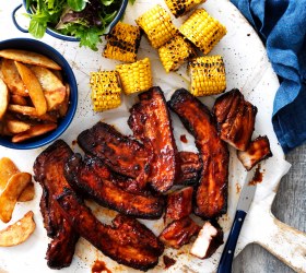 Air Fryer Smoky BBQ Pork Spare Ribs