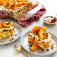 Apricot and Peach Cheesecake Lasagne