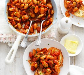 Smokey Butter Beans with Tomato and Chorizo