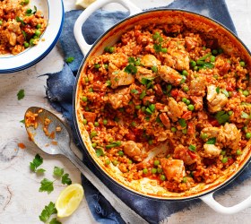 Chicken, Tomato and Chorizo Spanish-Style Rice