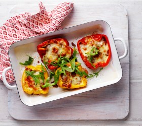 Bolognese Baked Capsicums