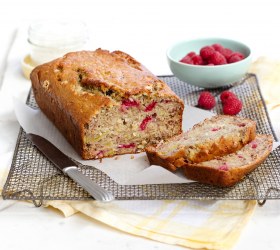 Banana, Raspberry & Coconut Bread