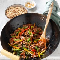 Beef, ginger and bean stir-fry