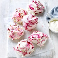 Pink Marble Meringues