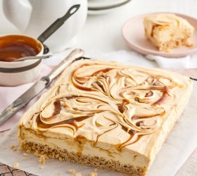 Caramilk Cheesecake Crackle Slice