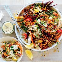 Carrot, tomato and chicken quinoa salad