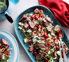 Cherry Quinoa Salad with Lamb