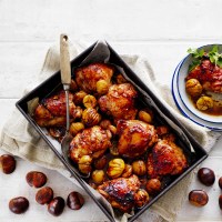 Roasted Asian-Style Chicken with Chestnuts