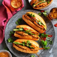 Malaysian Chicken Satay Banh Mi