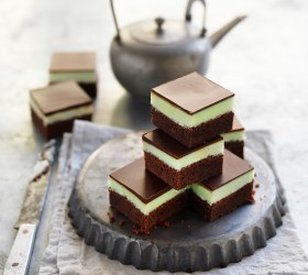 Choc-mint Brownie Slice