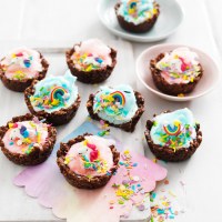 Unicorn Chocolate Crackle Cups