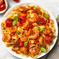 Italian Prawn Tomato Tagliatelle