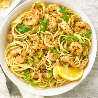 Lemon and Garlic Prawn Spaghetti