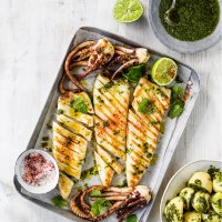 Easy As BBQ Aussie Squid with Salsa Verde