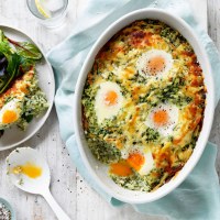 Egg and Spinach Rice Bake