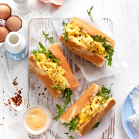 Spicy Scrambled Egg Breakfast Rolls