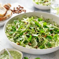 Fennel, Apple and Cabbage Slaw with Green Mayonnaise