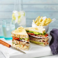 Super Ham and Turkey Club Sandwiches