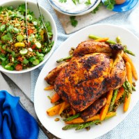 Harissa Roast Chicken with Tahini Yoghurt