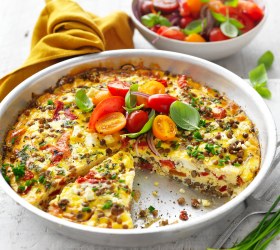 Healthy Lentil and Feta Frittata