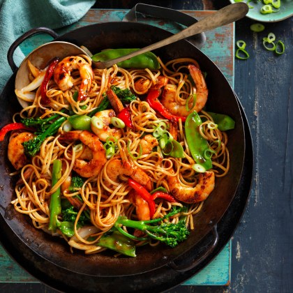 Honey and Soy Prawn Noodle Stir-Fry