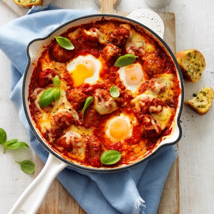 Italian Meatballs with Eggs