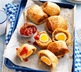 Air-fryer Mini Egg and Mince Parcels