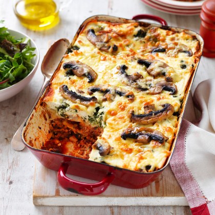 Lentil, Mushroom and Spinach Lasagne