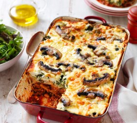 Lentil, Mushroom and Spinach Lasagne