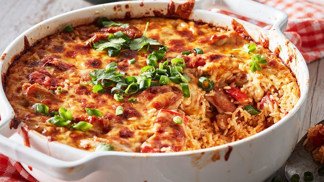 watch video Mexican Chicken and Rice Bake