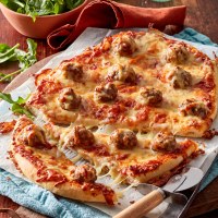 The Best Meatball Pizza