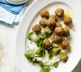 Mushroom and Halloumi Falafel