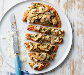 Prawn and Mushroom Pizza Bread Fingers