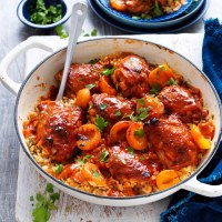 Easy One-pan Apricot Chicken and Rice