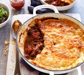 One-Pot Pulled Beef Brisket Pie