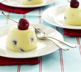 White Chocolate Cherry Panna Cotta