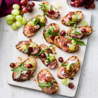 Grape and Prosciutto Crostini