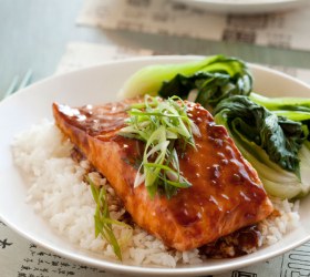 Teriyaki roasted salmon