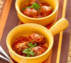 Pork & Veal Meatballs With A Rich Tomato Sauce