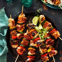 Honey Soy Chicken and Vegetable Skewers