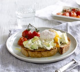 Avocado and Ricotta Smash on Crusty Sourdough