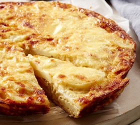 Potato, Mozzarella and Caramelised Onion Frittata