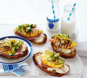 Pineapple, Leg Ham & Zucchini Bruschetta