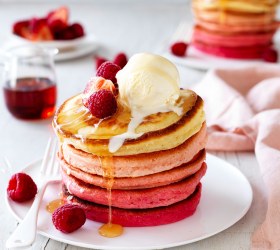 Pink Ombre Pancakes