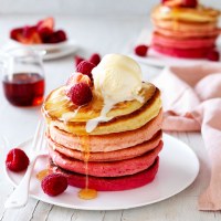 Pink Ombre Pancakes