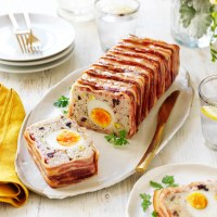 Chicken and pork terrine with egg centre