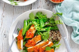 Tuscan chicken and quinoa salad with pesto