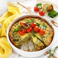 Quinoa, Spinach and Egg Bake