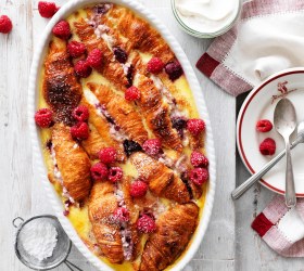 Ricotta & Raspberry Croissant Bake